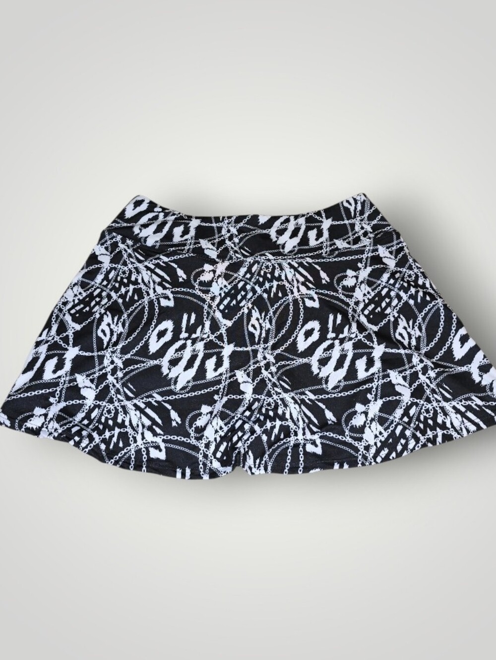 EleVen by Venus Williams Black & White Patterned Tennis Skort